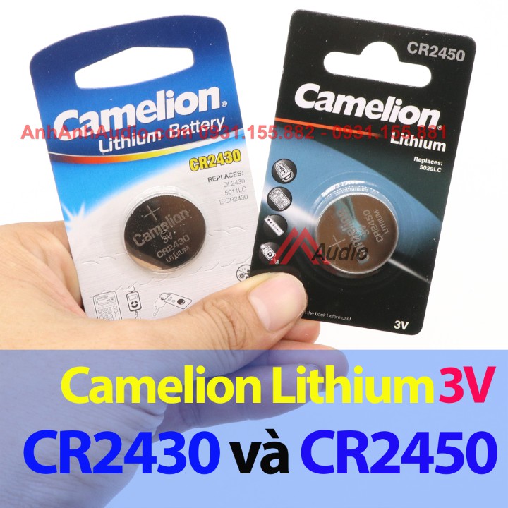 Pin cúc áo CR2430 và CR2450 Camelion chính hãng