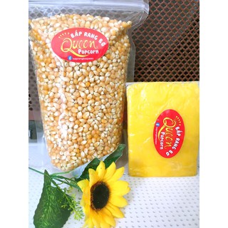 Combo 1kg hạt bắp bướm Mỹ + 0.5kg bơ làm bắp rang bơ
