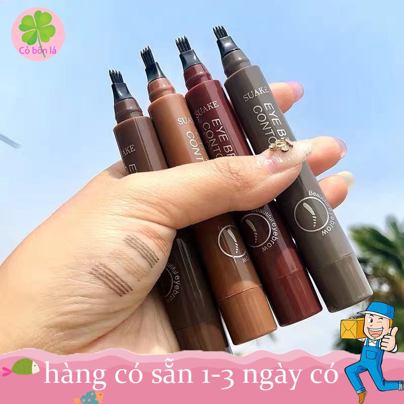 [Mua 2 giảm 4%] Bút Chì Kẻ Lông Mày Phẩy Sợi 4D Chất Lượng Cao 5 màu