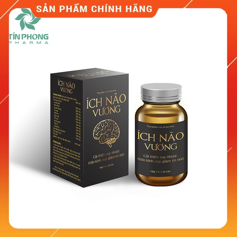 ✅[CHÍNH HÃNG] Ích Não Vương - Cải thiện suy nhược thần kinh, suy giảm trí nhớ - Lọ 40 viên