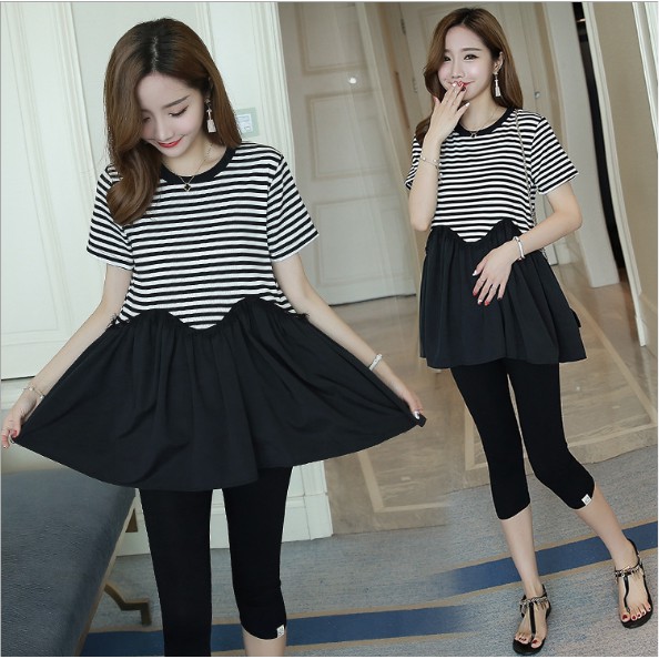 Bộ đồ ngắn mặc bầu thiết kế sang chảnh, chất liệu cao cấp BN130