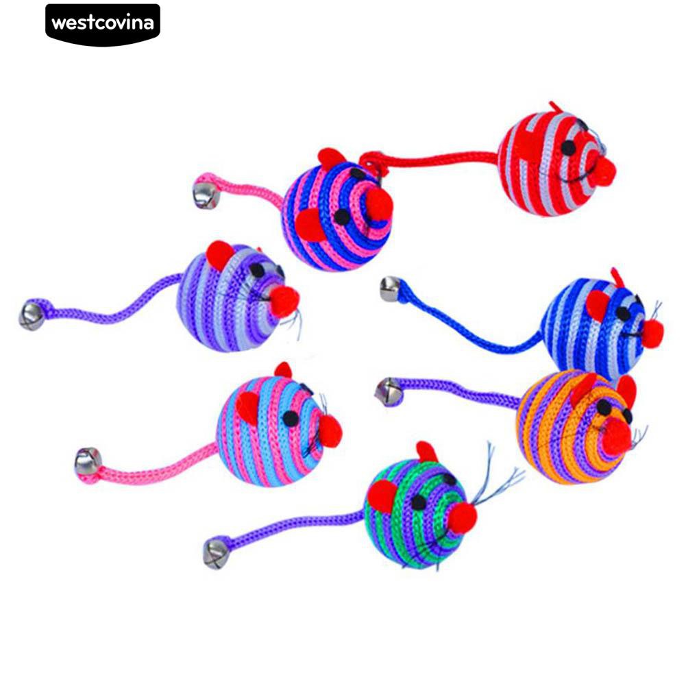 Đồ chơi quả bóng hình chuột đuôi có lục lạc thú vị cho mèo cưng