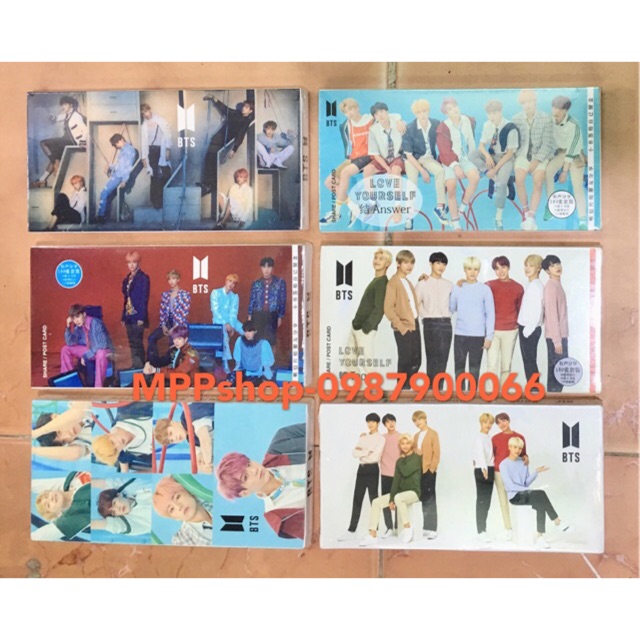 Bộ ảnh card BTS gồm 180 ảnh to bé khác nhau