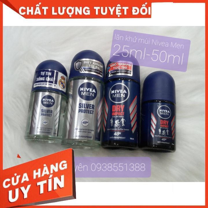 Lăn Khử Mùi Nivea Nam 25ML -50Ml cung cấp hàng 100% chính hãng FREESHIP giảm tiết mồ hôi ,mùi hương nam tính giữ lâu