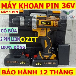 Máy khoan bê tông búa, máy khoan pin bê tông búa, máy khoan bê tông dùng pin ozito 36v tặng bộ mũi khoan