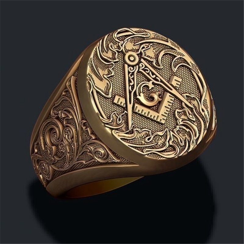 Nhẫn Nam Thép Không Gỉ Mạ Vàng 18K Size 7~12