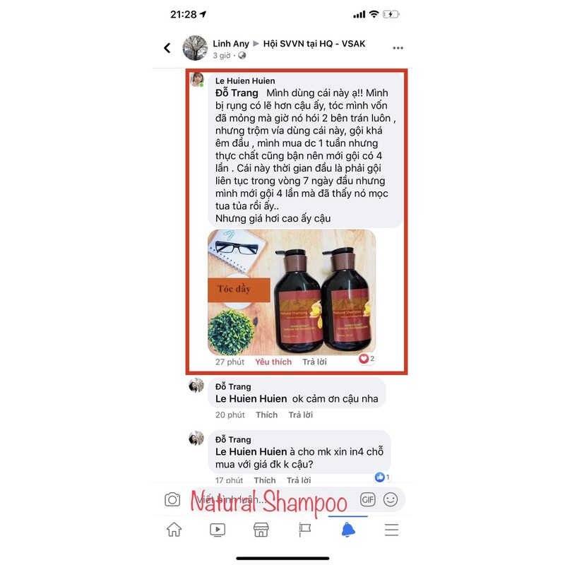 Dầu gội Natural shampoo