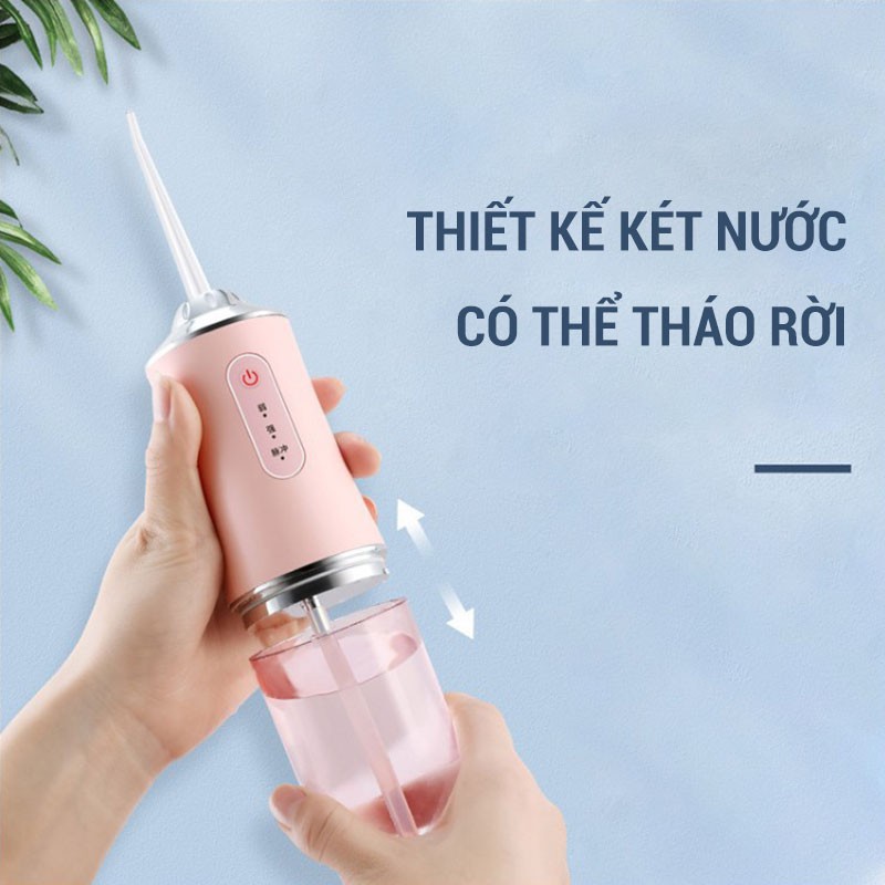 [HÀNG CÓ SẴN] Máy Tăm Nước Cầm Tay Máy Xịt Vệ Sinh Răng Miệng Nướu Lợi Máy 3 chế độ bảo hành 12 tháng