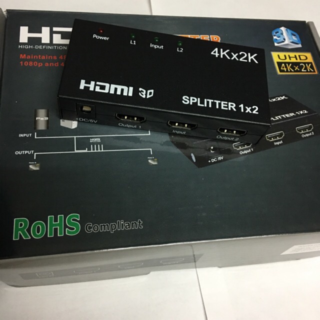 Bộ Chia HDMI 1 Ra 2 Cổng Mạch Dài Chất Lượng Tốt