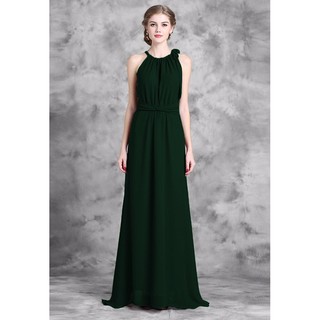 Đầm maxi cổ yếm thắt nơ