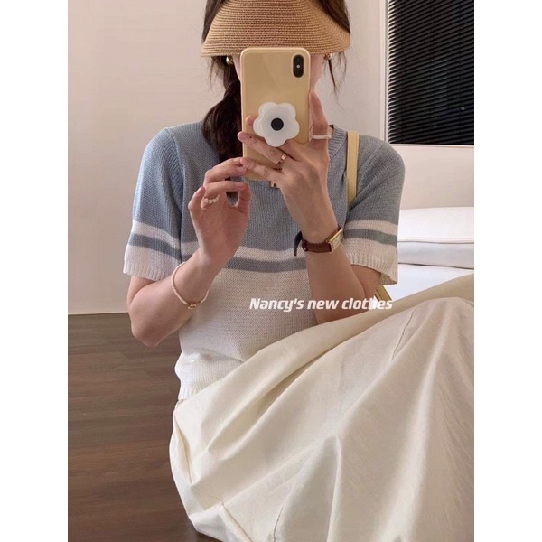 [Ảnh thật/Videp]Áo mongtoghi Nancy pha hai màu cực bắt mắt Áo len dày dặn hàng Quảng Châu