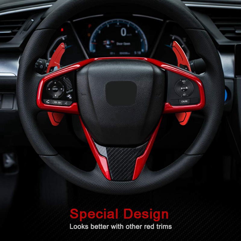 Bộ 2 Lẫy Chuyển Số Trên Vô Lăng Bằng Hợp Kim Nhôm Màu Đỏ Cho Honda Think Platinum Acord Odyssey Guandao Gearshift Paddle Acura CDX CR-V