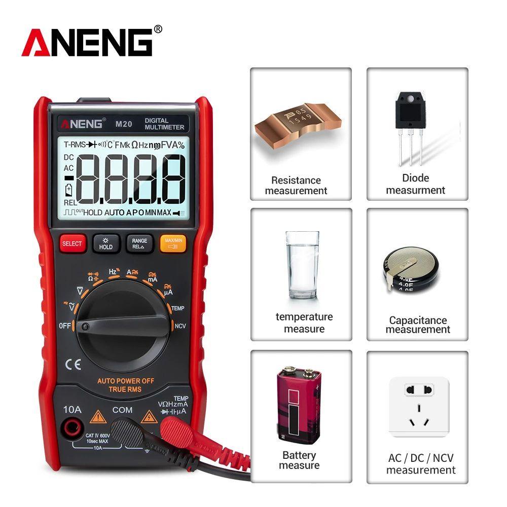 WATTLE Vạn Năng Kế Kỹ Thuật Số Với Màn Hình Hiển Thị AC / DC