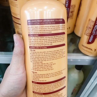 (Nguyên Cặp 1000ml) thuốc uốn nóng hoa sứ wellmate