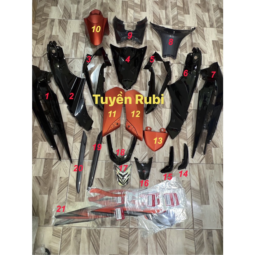 Dàn Áo AB Thái Đen Cam - Tuyền Rubi