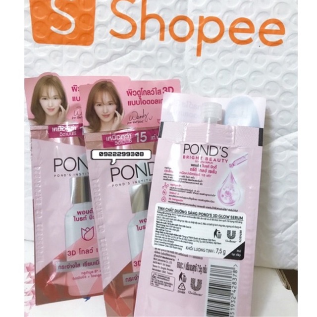 [ Mẫu Thử 7,5g ] Serum Pond’s dưỡng sáng mờ thâm 3D Glow Thái Lan ( Gói 7,5ml )