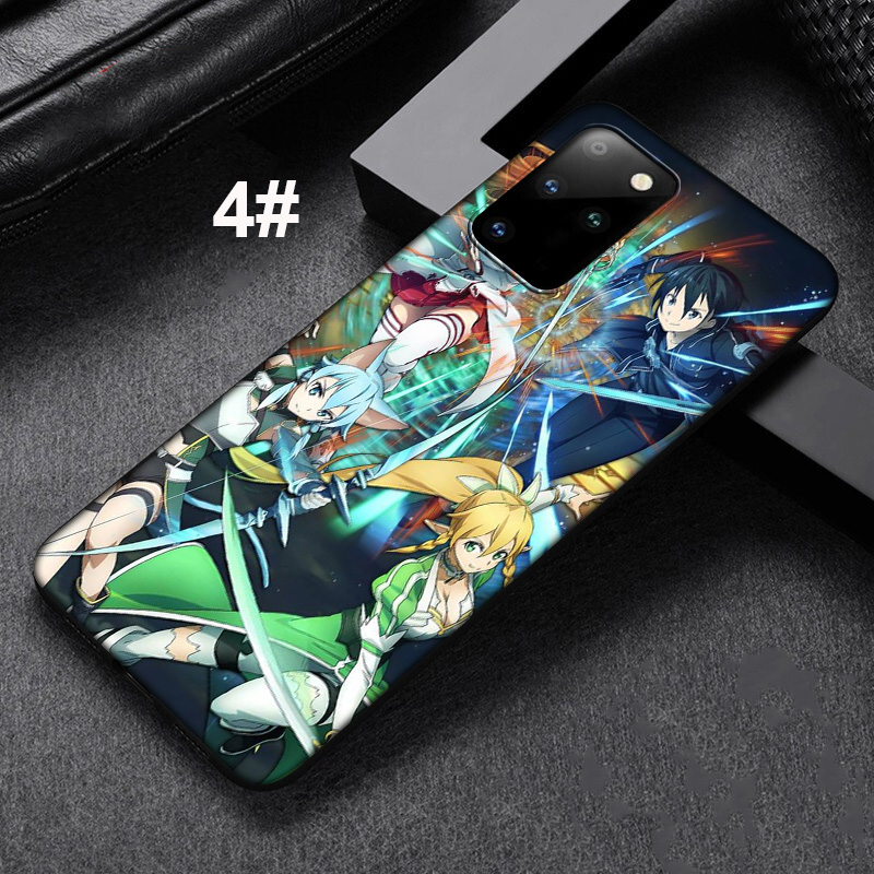 Ốp Lưng Silicone In Hình Sword Art Online Cho Samsung Galaxy Note 8 9 10 20 Ultra Plus A60 A70 A70s M40 J6 2018