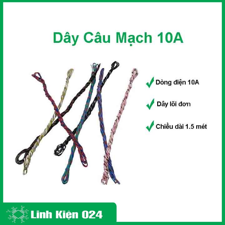 Cuộn dây câu mạch 10A lõi đơn, dài 1.5 mét chịu tải cao  màu giao ngẫu nhiên