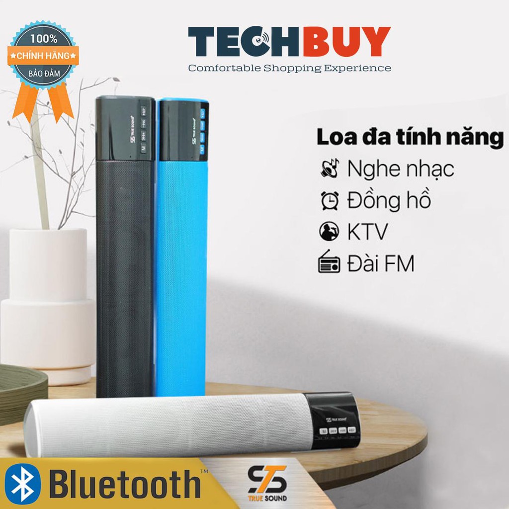 Loa Bluetooth di động cực hay True Sound LED 668 kèm đồng hồ, nghe đài FM I Bluetooth Speaker TS True Sound Led668