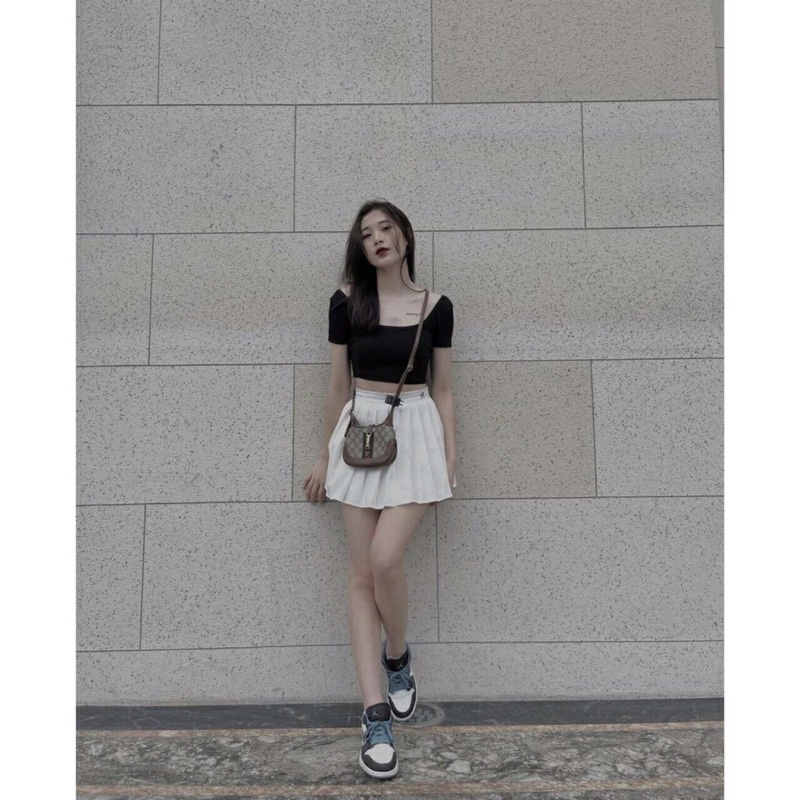 Chân váy xếp ly phong cách âu mỹ❤GIẢM 30%❤️Chân váy tennis trắng đen trơn ngắn nữ họa tiết thêu | BigBuy360 - bigbuy360.vn