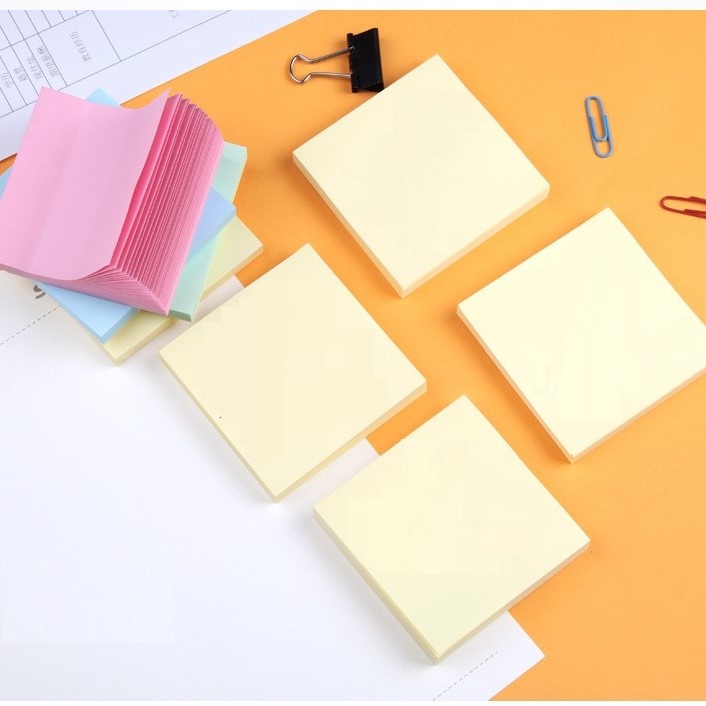 Giấy Nhớ Vuông 76*76 mm, Giấy Ghi Chú SKYGLORY Dán Được Sticky Notes Tập 100 Tờ