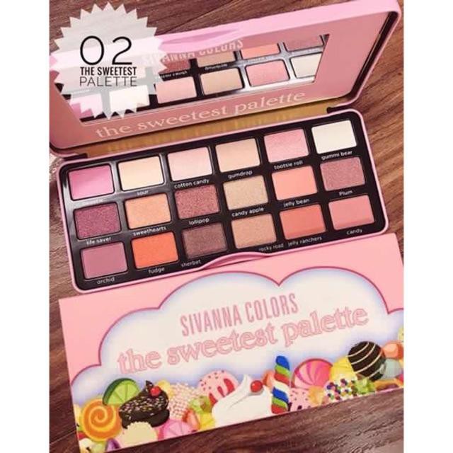 Bảng Màu Mắt 18 ô SIVANNA COLORS The Sweetest & Chocolate Palette (Số 2)