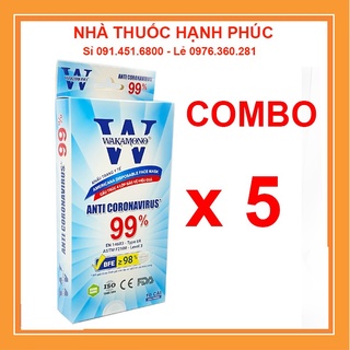 Khẩu trang wakamono việt nam chính hãng 4 lớp hộp 10 cái người lớn siêu ưu đãi