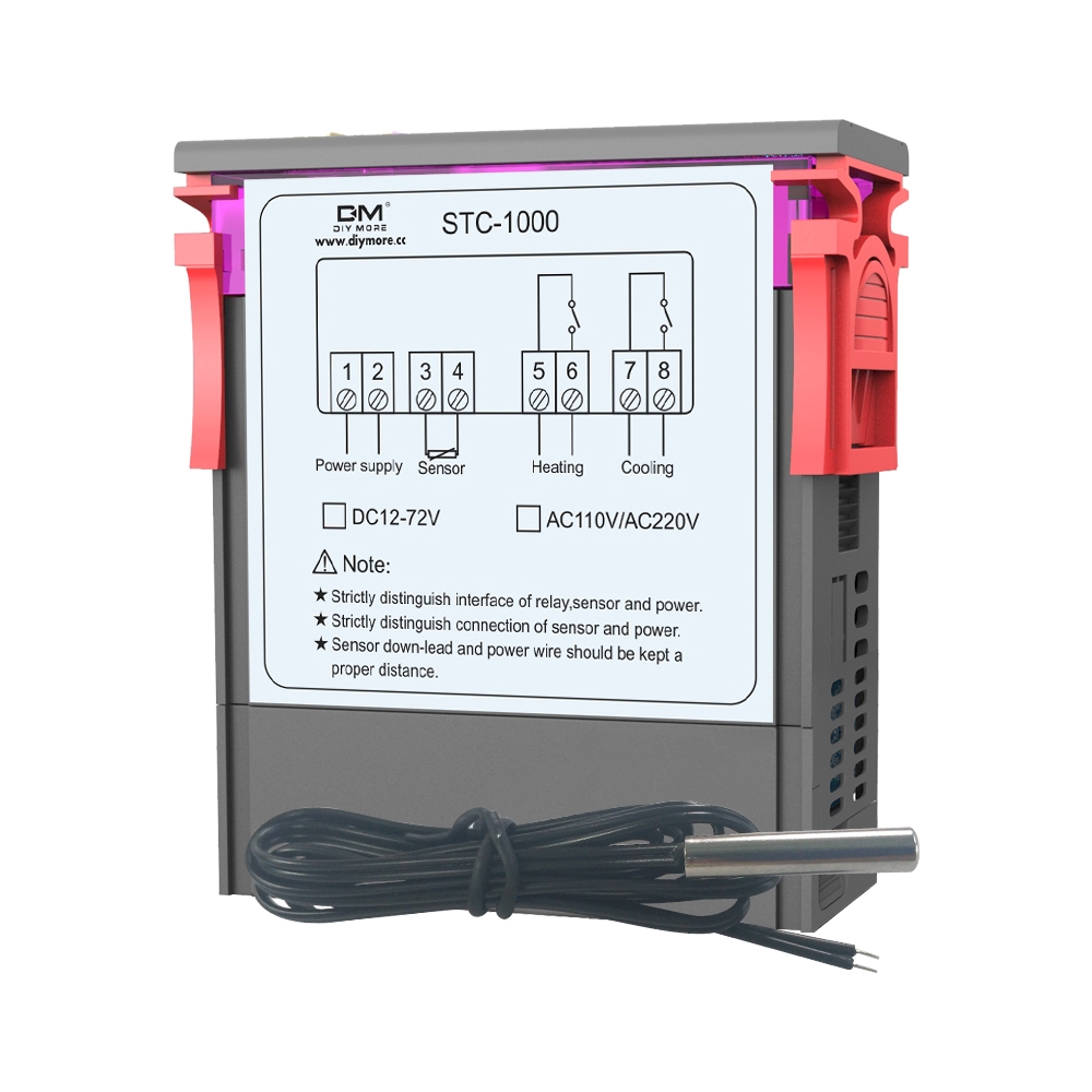 Rơ Le Nhiệt STC-1000 DC 12V-72V - 50 ~ + 99°Bộ Điều Khiển Nhiệt Độ Điện Áp Đầu Ra Rộng Chuyên Dụng