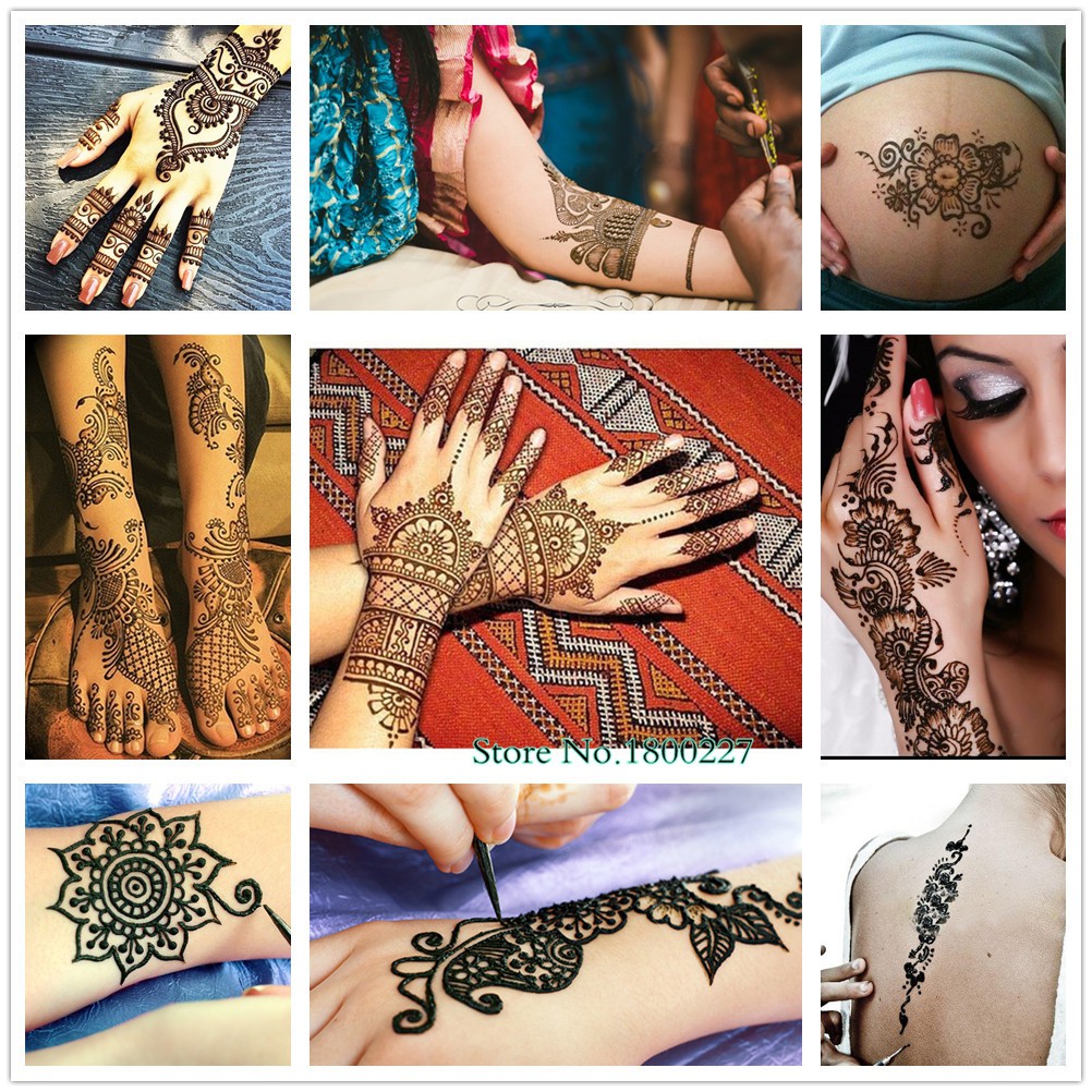 Mực Xăm Henna Chống Nước Với 1 Màu Khác Nhau