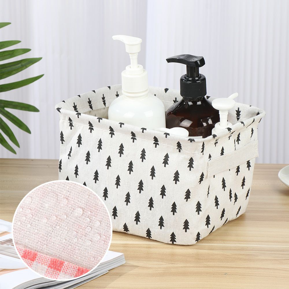 Giỏ đựng đồ bằng vải lanh cotton có thể gấp gọn tiện dụng