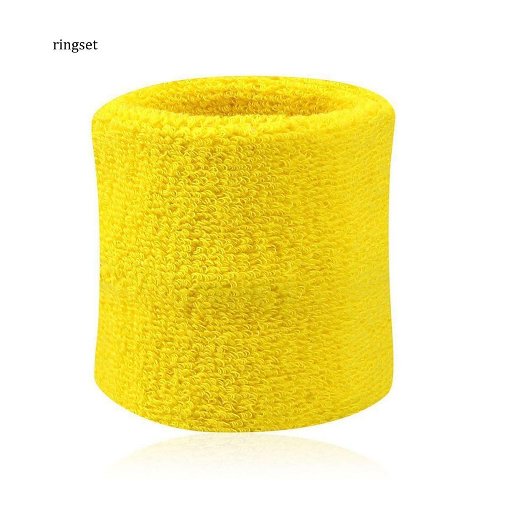 Set 2 băng cổ tay thể thao vải cotton mang khi chơi tennis tiện dụng