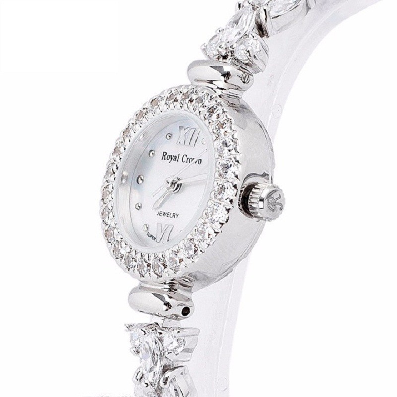Đồng hồ nữ chính hãng Royal Crown 5266 dây đá trắng