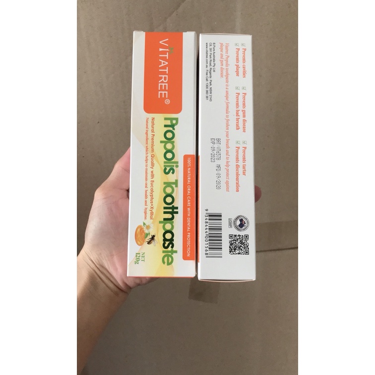 KEM ĐÁNH RĂNG KEO ONG Vitatree Propolis Toothpaste tuýp 120g