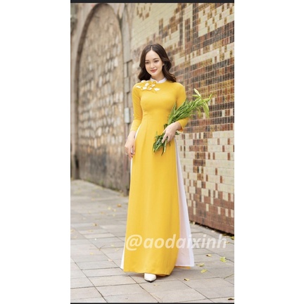 Áo dài thiết kế 4 tà hoa đính nổi ÁO_DÀI_THANH_PHONG