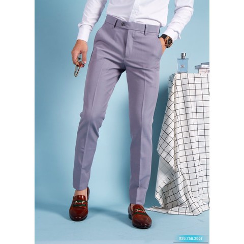 (quầnâu dáng đứng) Quần âu phổ thông trơn màu Ghi | BigBuy360 - bigbuy360.vn