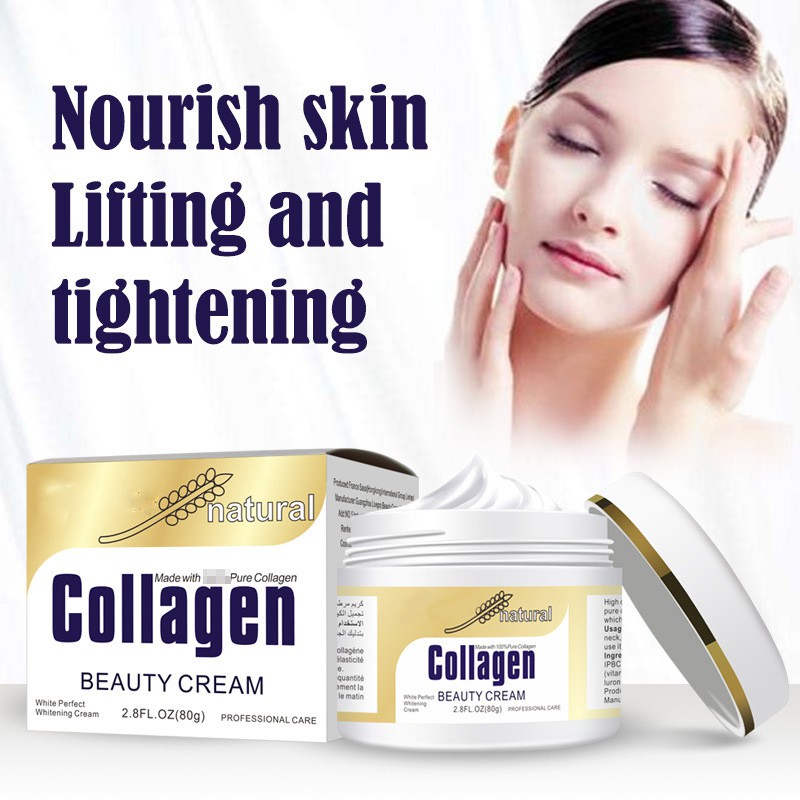 (Hàng Mới Về) Kem Collagen Dưỡng Ẩm Làm Trắng Nâng Cơ Mặt Chống Nếp Nhăn 80g