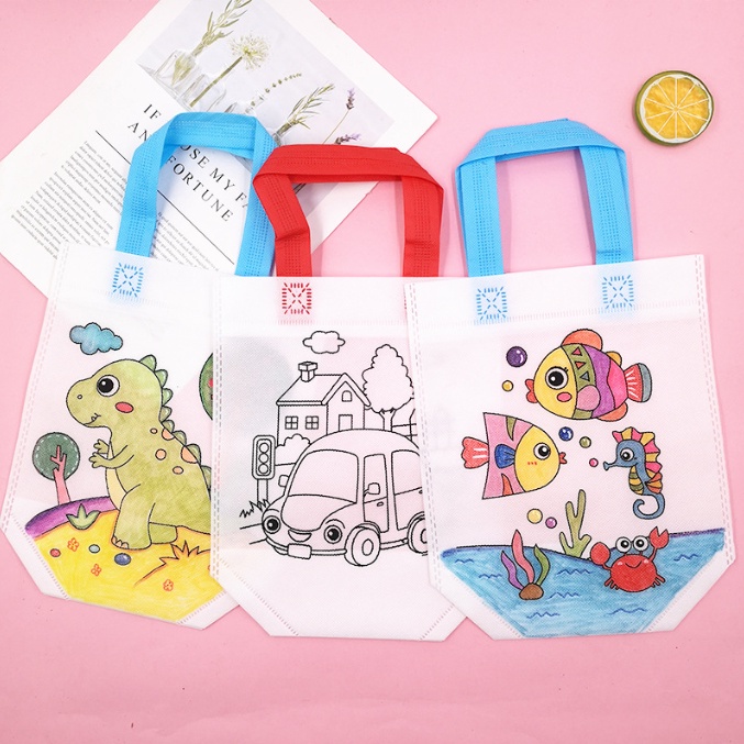 Túi vải handmade cho bé tô màu