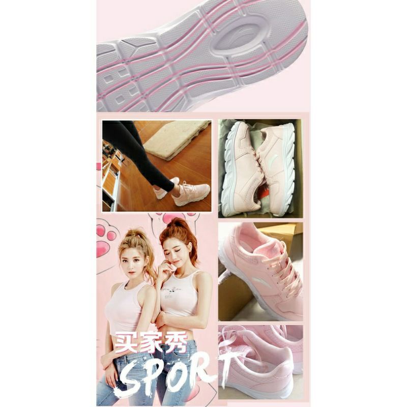 Giày chạy bộ nữ Anta 2021 giày thể thao du lịch, giày bằng da và lưới thương hiệu (ANTA chính hãng)