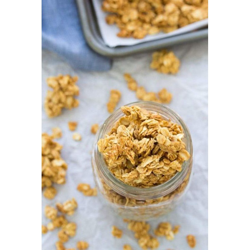 GRANOLA YẾN MẠCH NƯỚNG VỊ BƠ ĐẬU PHỘNG, NGŨ CỐC ĂN KIÊNG (100gr)