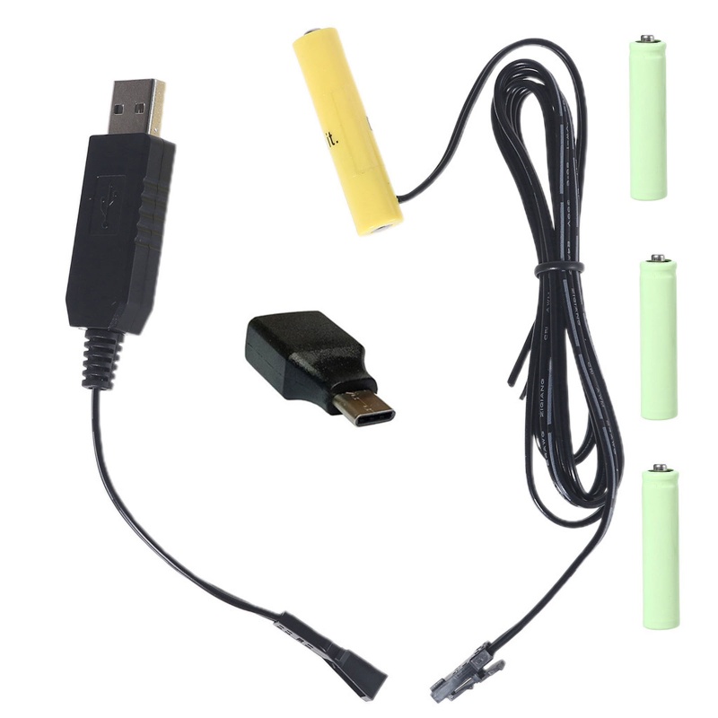 Dây Cáp Nguồn USB / Type C Thay Thế 4AAA Cho Đồ Chơi LED