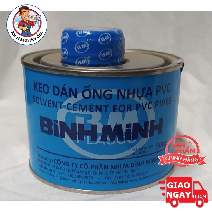 Keo Dán Ống Nhựa Cao Cấp Bình Minh (100g - 200g - 500g)