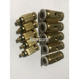 Bộ béc phun sương kèm đế bằng đồng combo 5 bộ