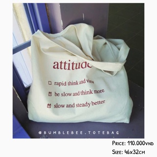 attitude' tote bag