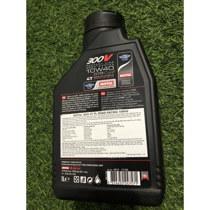 Nhớt Motul 300V 10w40 4T 1L Chính Hãng Việt Nam Tem 1 Lớp