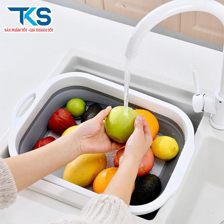 Thớt gấp gia dụng đa năng kiêm chậu rửa, thớt bảo vệ môi trường chống ẩm mốc với phong cách Nhật Bản