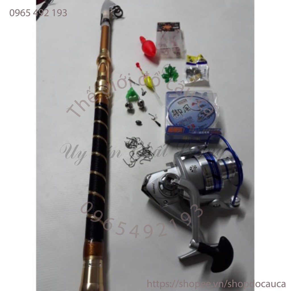 Bộ cần tiga 3m6 và máy yumoshi 7000 kèm phụ kiện ( rẻ vô địch )