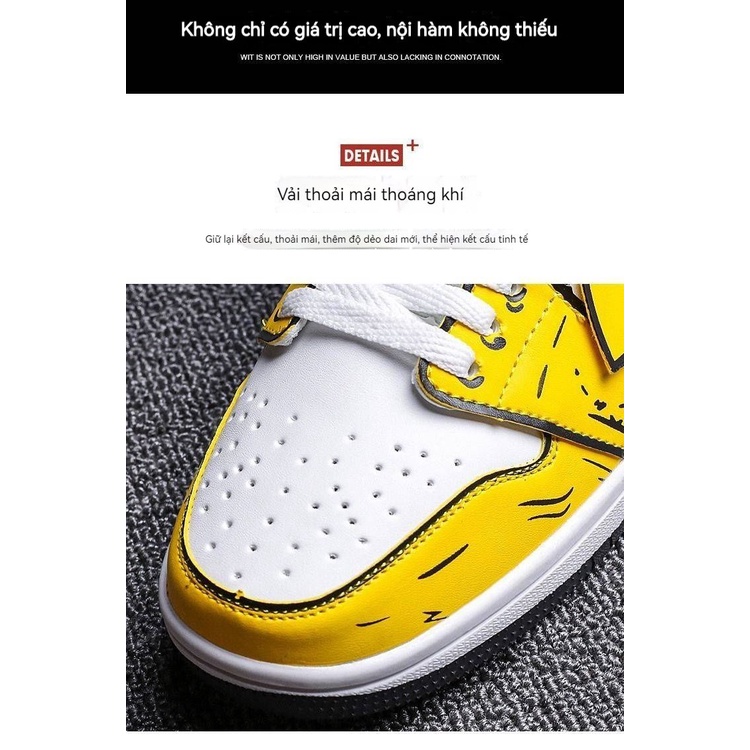 Pokemon Boys Shoes Kids Sneakers Big Kids Shoes High Top Sneakers Pikachu Sneakers Cloth Shoes Schoolgirls Korean Trends Teens All-match Jogging Shoes Fashion Casual Shoes
