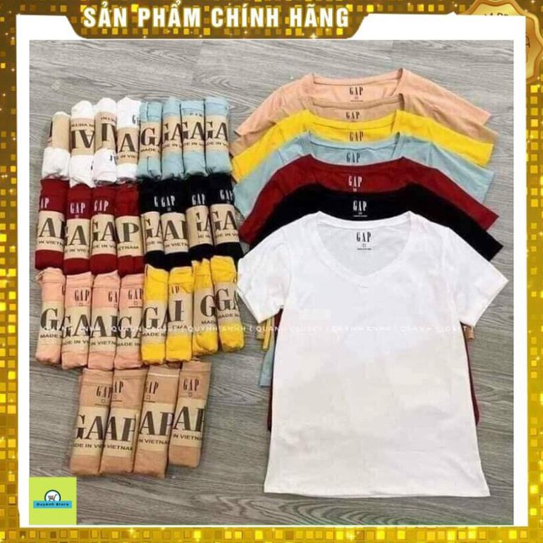 Áo Phông Nữ Áo Thun Giấy Cổ Tim GAP Nhiều Màu Chất Giấy Mịn Mát 💖 Hàng Chuẩn Cao Cấp Đủ trẻ trung sành điệu *