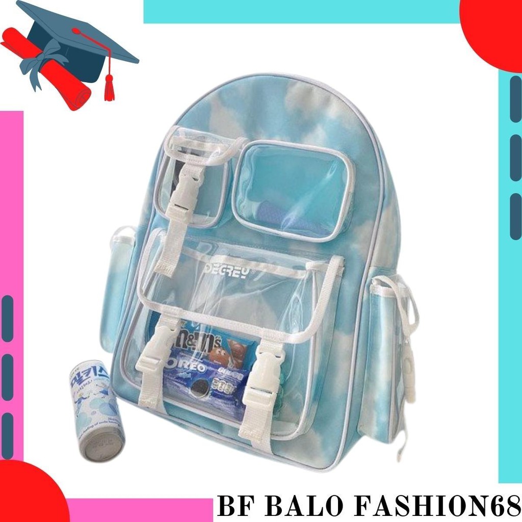 Balo Degrey Sky đám mây và Hồng Basic Backpack thời trang nam nữ đi chơi đi học