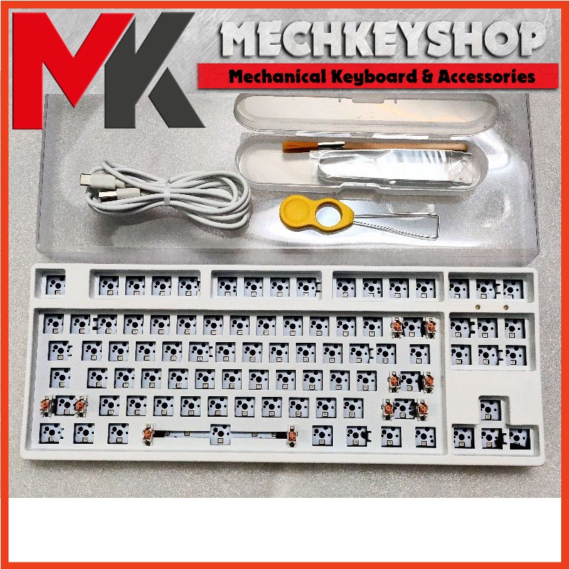 ✶✽◕Bộ kit bàn phím cơ Pila87 keymap VIA, hot swap xuôi, RGB
